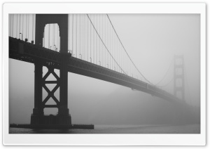 Golden Gate In Fog Ultra HD Wallpaper for 4K UHD Widescreen desktop, tablet & smartphone