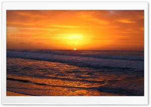 Golden Horizon, Sunset Ultra HD Wallpaper for 4K UHD Widescreen desktop, tablet & smartphone