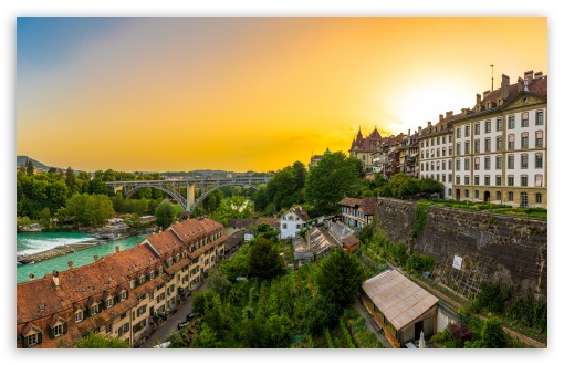 Golden Hour in Bern Mittelland, Switzerland UltraHD Wallpaper for UHD 16:9 ; HD 16:9 ; UltraWide 21:9 24:10 ; Widescreen 16:10 ; Fullscreen 4:3 5:4 3:2 ; Tablet 1:1 ; Mobile 9:16 9:19.5 9:20 9:21 9:22 10:16 2:3 3:5 3:4 ; Dual 5:4 ;