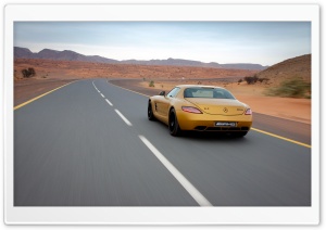 Golden Mercedes Benz SLS AMG Ultra HD Wallpaper for 4K UHD Widescreen desktop, tablet & smartphone
