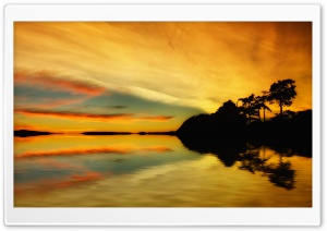 Golden Sunrise Reflection Ultra HD Wallpaper for 4K UHD Widescreen desktop, tablet & smartphone