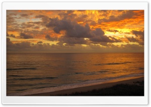 Golden Sunset Clouds Ultra HD Wallpaper for 4K UHD Widescreen desktop, tablet & smartphone