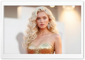 Gorgeous Blonde Model with Curly Hair 4K UHD Wallpaper for Widescreen and UltraWide Desktop, UltraHD TV, Smartphone, Tablet