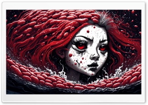 Gothic Halloween Girl Background 2023 Ultra HD Wallpaper for 4K UHD Widescreen desktop, tablet & smartphone