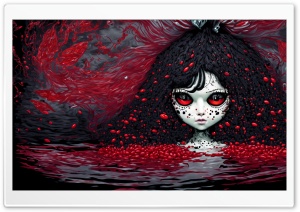 Gothic Halloween Girl Background 2023 Ultra HD Wallpaper for 4K UHD Widescreen desktop, tablet & smartphone
