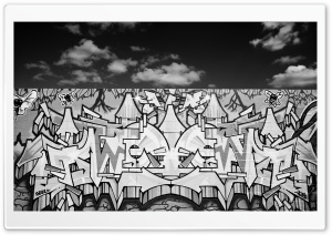 Graffiti Black And White Ultra HD Wallpaper for 4K UHD Widescreen desktop, tablet & smartphone