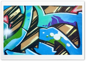 Graffiti Blue Ultra HD Wallpaper for 4K UHD Widescreen desktop, tablet & smartphone