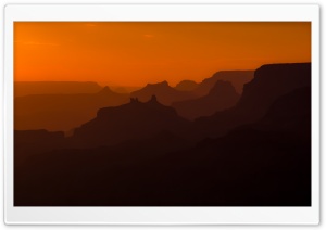 Grand Canyon in Orange Glow 4K UHD Wallpaper for Widescreen and UltraWide Desktop, UltraHD TV, Smartphone, Tablet