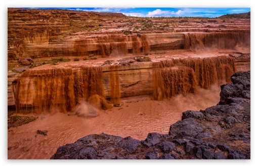 Grand Falls, Painted Desert, Arizona UltraHD Wallpaper for UHD 16:9 ; HD 16:9 ; UltraWide 21:9 24:10 ; Widescreen 16:10 5:3 ; Fullscreen 4:3 5:4 3:2 ; Tablet 1:1 ; Mobile 9:16 9:19.5 9:20 9:21 9:22 10:16 2:3 3:5 3:4 ;