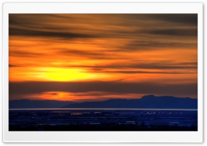 Great Salt Lake Sunset Ultra HD Wallpaper for 4K UHD Widescreen desktop, tablet & smartphone