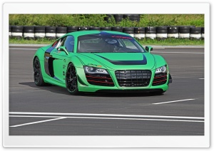 Green Audi R8 Racing Car Ultra HD Wallpaper for 4K UHD Widescreen Desktop, Lockscreen, Screensaver, TV, Tablet, Smartphone