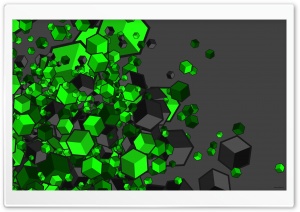 Green Cubes Ultra HD Wallpaper for 4K UHD Widescreen desktop, tablet & smartphone