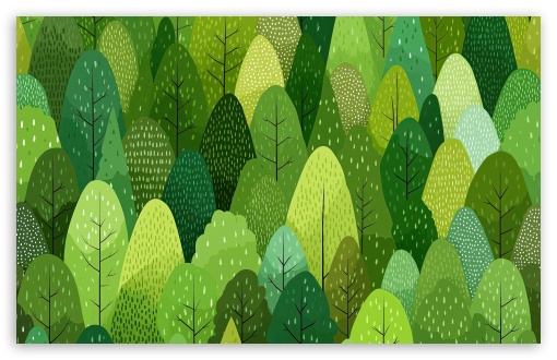 Green Forest Pattern Illustration UltraHD Wallpaper for UHD 16:9 ; HD 16:9 ; UltraWide 21:9 24:10 32:9 32:10 ; Widescreen 16:10 5:3 ; Fullscreen 4:3 5:4 3:2 ; Tablet 1:1 ; Mobile 9:16 9:19.5 9:20 9:21 9:22 10:16 2:3 3:5 3:4 ; Dual 16:10 5:3 16:9 4:3 5:4 3:2 ;