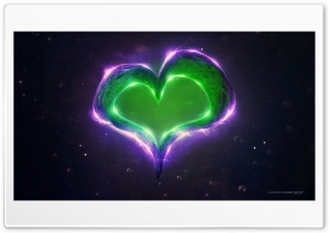 Green Purple Love Heart Ultra HD Wallpaper for 4K UHD Widescreen Desktop, Lockscreen, Screensaver, TV, Tablet, Smartphone