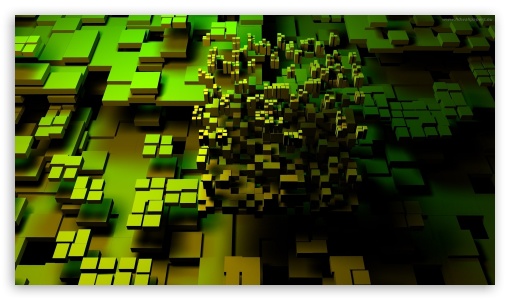 Green Puzzles UltraHD Wallpaper for HD 16:9 ;