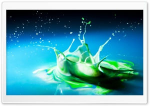 Green Splash Ultra HD Wallpaper for 4K UHD Widescreen desktop, tablet & smartphone