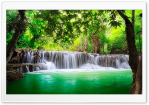 Green Tropical Waterfall Ultra HD Wallpaper for 4K UHD Widescreen desktop, tablet & smartphone