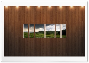 Green Wheat Field Picture   Wood Wall Ultra HD Wallpaper for 4K UHD Widescreen desktop, tablet & smartphone