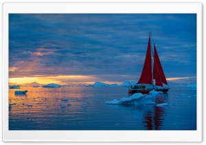 Greenland Sailing Adventure 4K UHD Wallpaper for Widescreen and UltraWide Desktop, UltraHD TV, Smartphone, Tablet