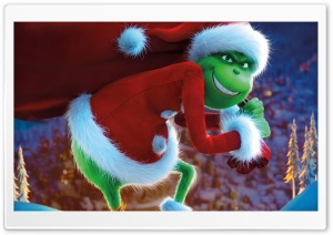 Grinch as Santa Claus 4K UHD Wallpaper for Widescreen and UltraWide Desktop, UltraHD TV, Smartphone, Tablet