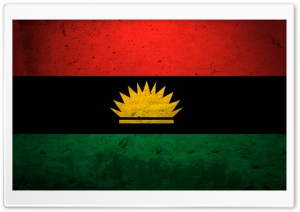 Grunge Flag Of Biafra Ultra HD Wallpaper for 4K UHD Widescreen desktop, tablet & smartphone
