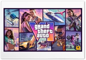 GTA 6 2026 Video Game 4K UHD Wallpaper for Widescreen and UltraWide Desktop, UltraHD TV, Smartphone, Tablet
