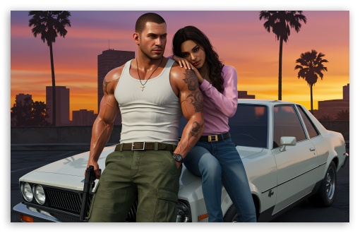 GTA 6, Grand Theft Auto VI, GTA VI, VideoGame, Jason, Lucia, 2025, Gaming UltraHD Wallpaper for UHD 16:9 ; HD 16:9 ; UltraWide 21:9 24:10 ; Widescreen 16:10 5:3 ; Fullscreen 4:3 5:4 3:2 ; Tablet 1:1 ; Mobile 9:16 9:19.5 9:20 9:21 9:22 10:16 2:3 3:5 3:4 ;