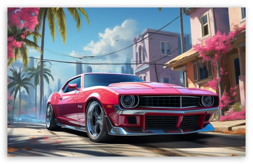 GTA VI Video Game, Muscle Car Ultra HD Desktop Background