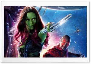 Guardians of the Galaxy Zoe Saldana as Gamora Ultra HD Wallpaper for 4K UHD Widescreen desktop, tablet & smartphone