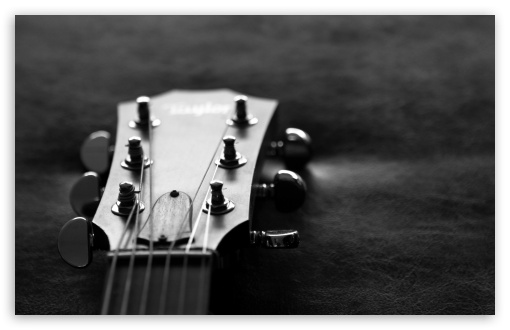 Guitar Head Monochrome Ultra HD Desktop Background Wallpaper for 4K UHD ...