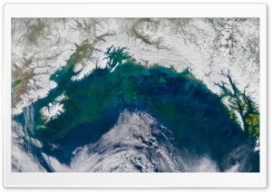 Gulf of Alaska Seen from Space 4K UHD Wallpaper for Widescreen and UltraWide Desktop, UltraHD TV, Smartphone, Tablet