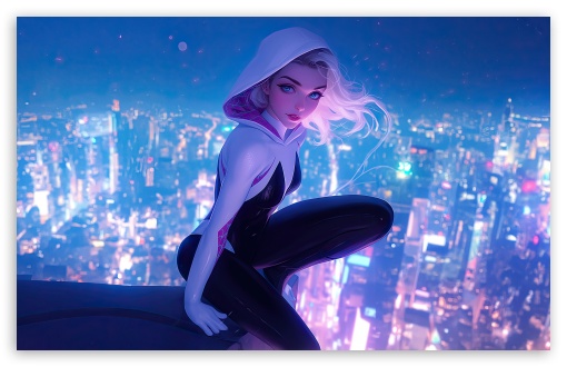 Gwen Stacy Spider Verse UltraHD Wallpaper for HD 16:9 ; UltraWide 21:9 24:10 ; Widescreen 16:10 5:3 ; Fullscreen 4:3 5:4 3:2 ; Tablet 1:1 ; Mobile 9:16 9:19.5 9:20 10:16 2:3 3:5 3:4 ;