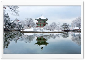 Gyeongbok Palace, South Korea, Winter Ultra HD Wallpaper for 4K UHD Widescreen desktop, tablet & smartphone