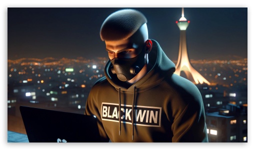 Hacker with BlackWin OS UltraHD Wallpaper for HD 16:9 ;