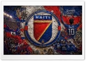 Haiti National Football Team Logo 4K UHD Wallpaper for Widescreen and UltraWide Desktop, UltraHD TV, Smartphone, Tablet