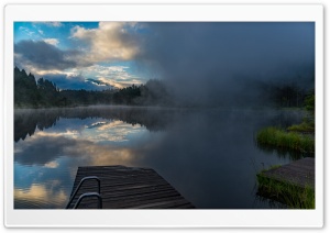 Half Foggy at Lake Ultra HD Wallpaper for 4K UHD Widescreen desktop, tablet & smartphone