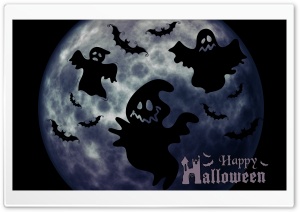 Halloween Ghosts Night Ultra HD Wallpaper for 4K UHD Widescreen desktop, tablet & smartphone
