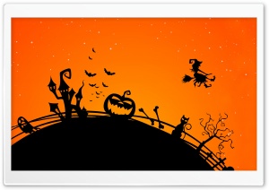 Halloween Holiday Orange Background Ultra HD Wallpaper for 4K UHD Widescreen desktop, tablet & smartphone