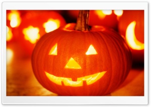 Halloween Jack-o'-lantern Ultra HD Wallpaper for 4K UHD Widescreen desktop, tablet & smartphone