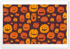 Halloween Pumpkins Pattern Ultra HD Wallpaper for 4K UHD Widescreen desktop, tablet & smartphone