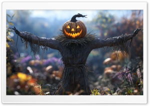 Halloween Scarecrow Ultra HD Wallpaper for 4K UHD Widescreen Desktop, Lockscreen, Screensaver, TV, Tablet, Smartphone