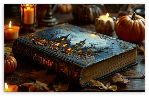 Halloween, The Witch's Book of Spells UltraHD Wallpaper for HD 16:9 ; UltraWide 21:9 ; Widescreen 16:10 5:3 ; Fullscreen 3:2 ;