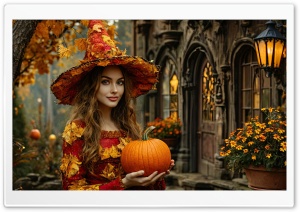 Halloween Witch Ultra HD Wallpaper for 4K UHD Widescreen Desktop, Lockscreen, Screensaver, TV, Tablet, Smartphone