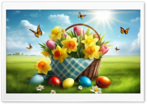 Happy Easter 2024 Ultra HD Wallpaper for 4K UHD Widescreen desktop, tablet & smartphone