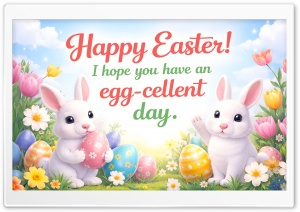 Happy Easter Wishes 4K UHD Wallpaper for Widescreen and UltraWide Desktop, UltraHD TV, Smartphone, Tablet