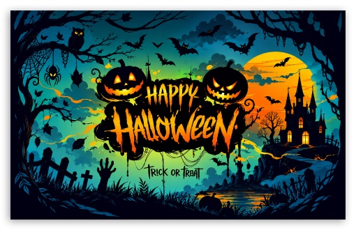 Happy Halloween UltraHD Wallpaper for Widescreen 16:10 ;
