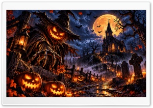 Happy Halloween 4K UHD Wallpaper for Widescreen and UltraWide Desktop, UltraHD TV, Smartphone, Tablet