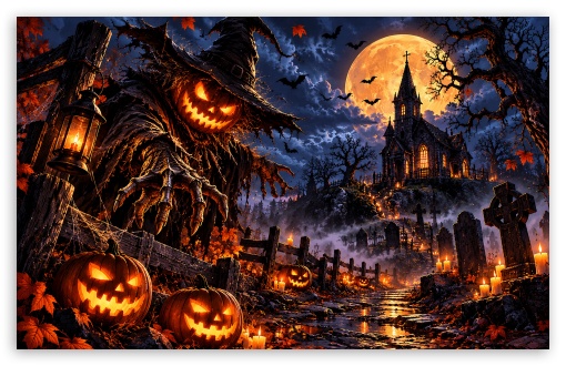 Happy Halloween UltraHD Wallpaper for Widescreen 16:10 ;