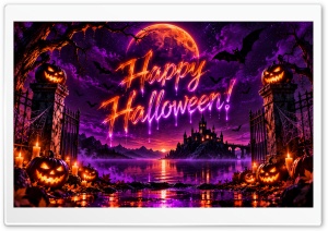 Happy Halloween 4K UHD Wallpaper for Widescreen and UltraWide Desktop, UltraHD TV, Smartphone, Tablet