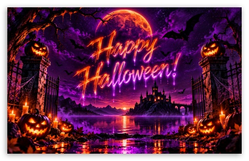 Happy Halloween UltraHD Wallpaper for Widescreen 16:10 ;